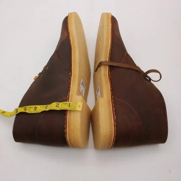 Clarks Desert Boot Men's Size 11 M Chukka Boots Brown Beeswax Leather Crepe Sole