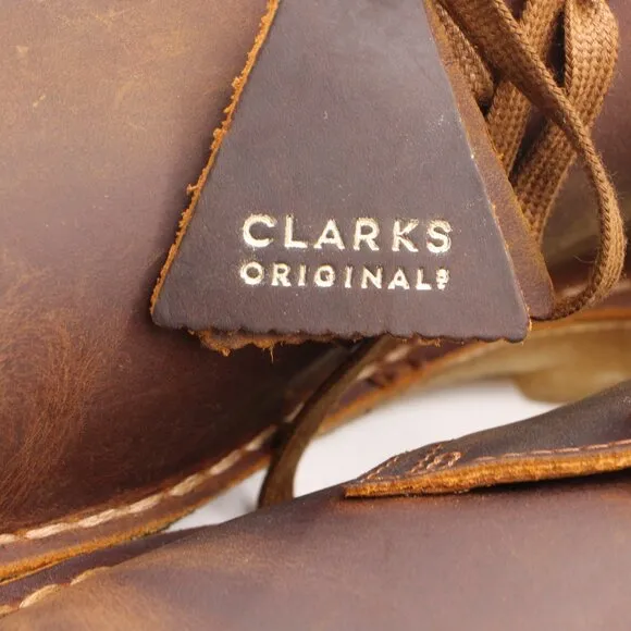 Clarks Desert Boot Men's Size 11 M Chukka Boots Brown Beeswax Leather Crepe Sole
