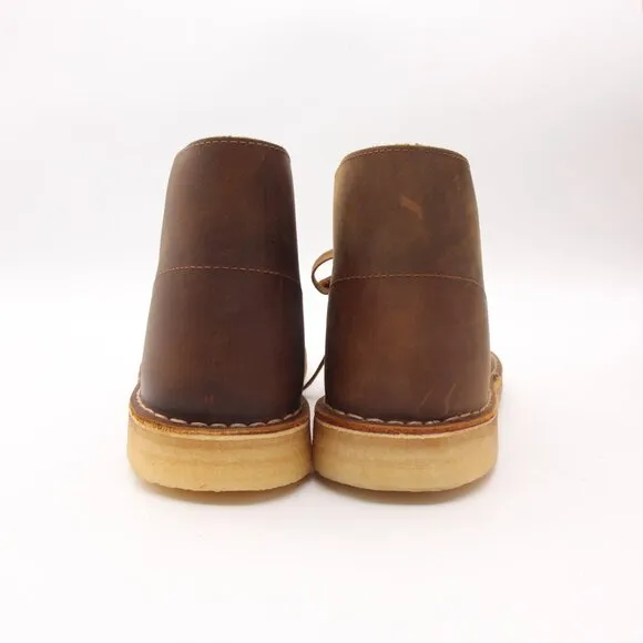Clarks Desert Boot Men's Size 11 M Chukka Boots Brown Beeswax Leather Crepe Sole