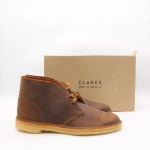 Clarks Desert Boot Men's Size 11 M Chukka Boots Brown Beeswax Leather Crepe Sole