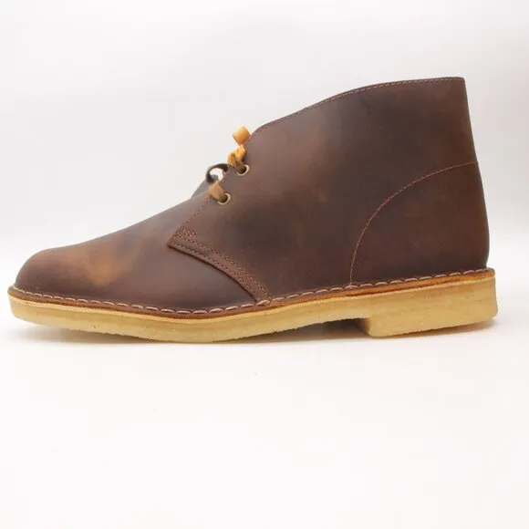 Clarks Desert Boot Men's Size 11 M Chukka Boots Brown Beeswax Leather Crepe Sole