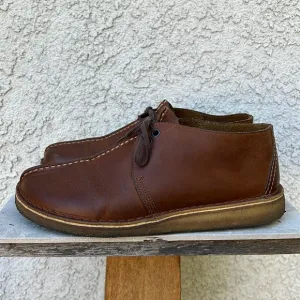 Clarks desert trek leather brown beeswax chukka boots hi top shoes men’s 10.5