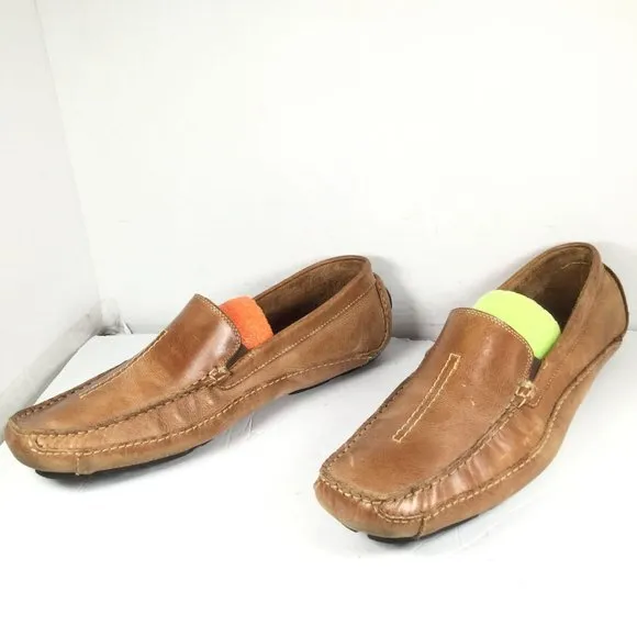 Clarks England Mansell Men's Leather Slip-On Loafers Brown Size 11