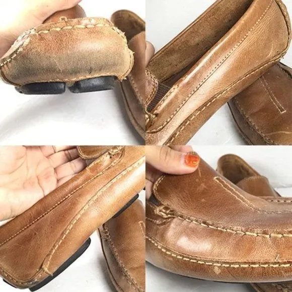 Clarks England Mansell Men's Leather Slip-On Loafers Brown Size 11