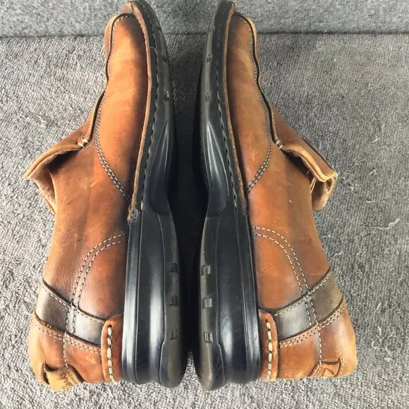 Clarks Escalade Mens 10M Brown Leather Slip On Loafers