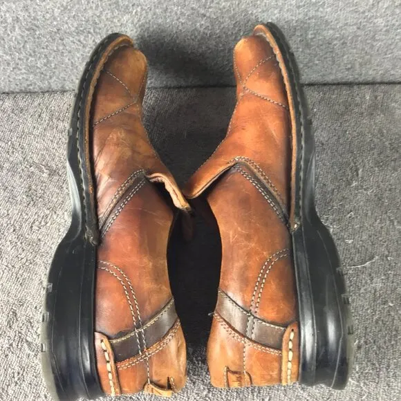 Clarks Escalade Mens 10M Brown Leather Slip On Loafers