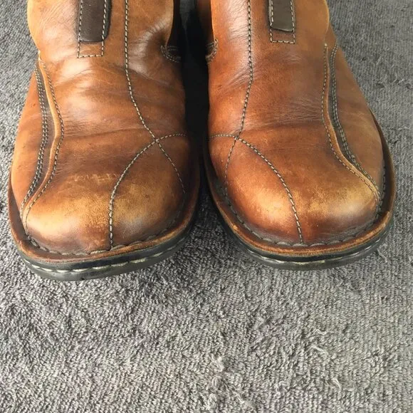 Clarks Escalade Mens 10M Brown Leather Slip On Loafers