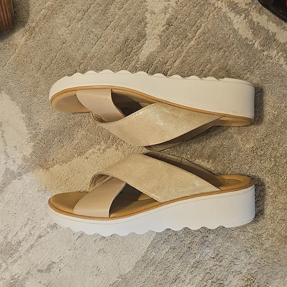 Clarks Jillian Gem Wedge Slide Sandals comfy us 10M