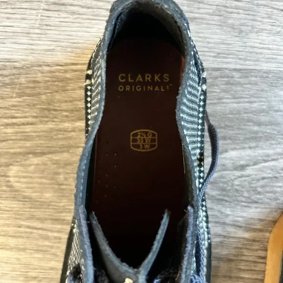 Clarks Kids Desert Trek Navy Boots  | 3