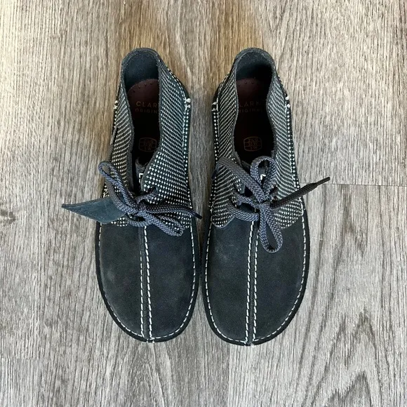 Clarks Kids Desert Trek Navy Boots  | 3
