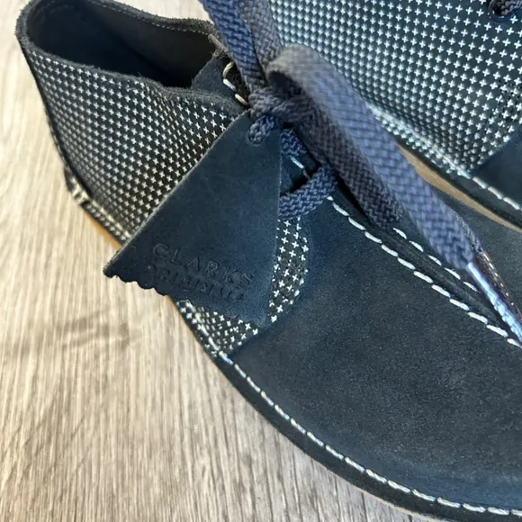 Clarks Kids Desert Trek Navy Boots  | 3