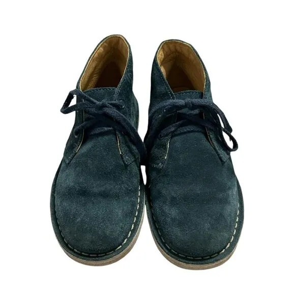 Clarks Kids Sz 10.5 Blue Suede Desert Boots