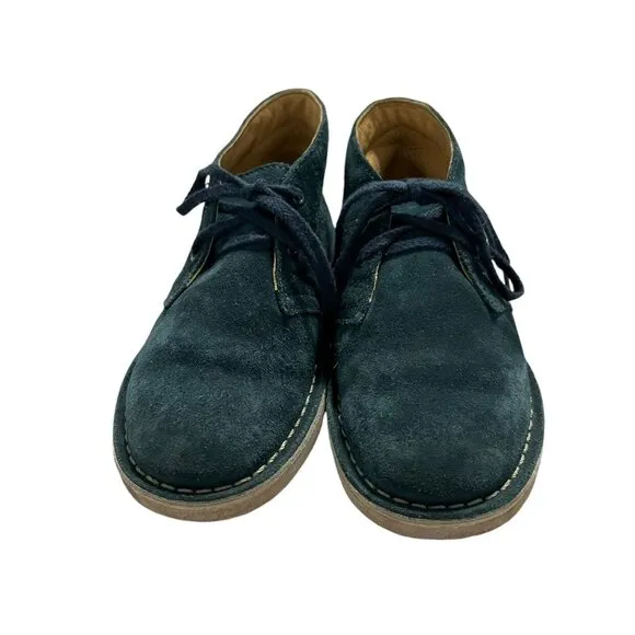 Clarks Kids Sz 10.5 Blue Suede Desert Boots