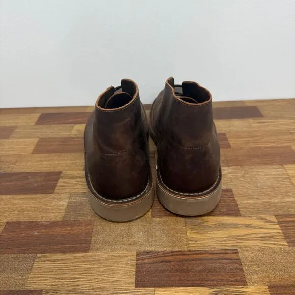 Clarks Mens 14 Desert Boot‎ Brown Leather Lug Sole Chukka Boots Low Top Lace EUC