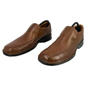 Clark’s | Men’s 9.5 Brown Leather‎ Slip Ons Loafers