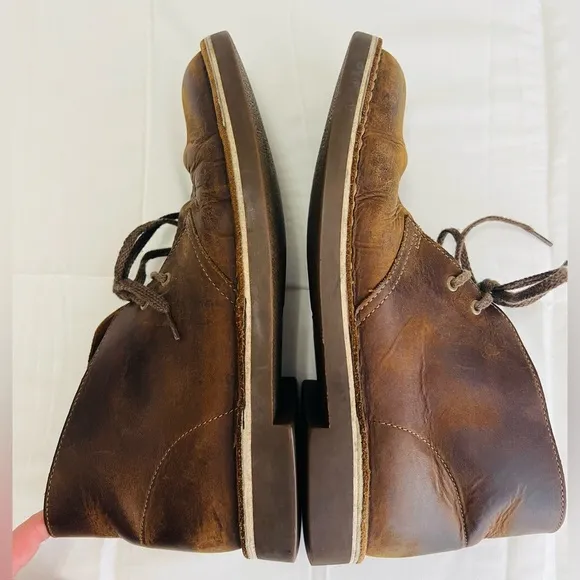 Clarks Mens Brown Ankle Chukka Desert Lace Up Boots, Shoes Size US 8