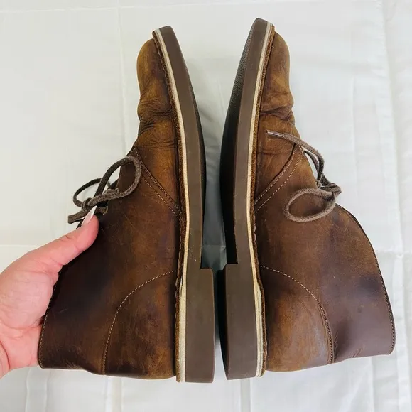 Clarks Mens Brown Ankle Chukka Desert Lace Up Boots, Shoes Size US 8