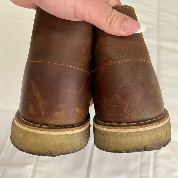Clarks Mens Brown Ankle Chukka Desert Lace Up Leather Boots, Shoes Size US 10.5
