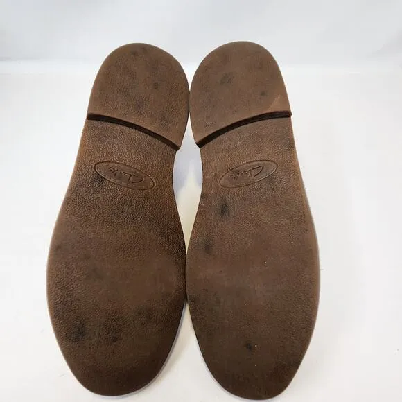 Clarks Mens Brown Beeswax Leather Desert Chukka Boots Size 13 M Ankle Lace Up