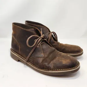 Clarks Mens Brown Beeswax Leather Desert Chukka Boots Size 13 M Ankle Lace Up