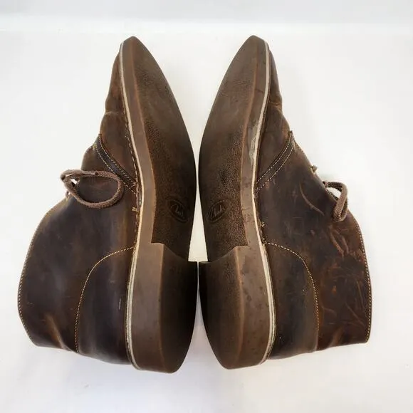 Clarks Mens Brown Beeswax Leather Desert Chukka Boots Size 13 M Ankle Lace Up