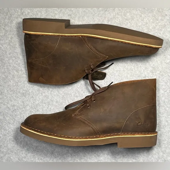 Clarks Men's Brown Leather Desert Boots ( US Men’s Size 11.5 M )
