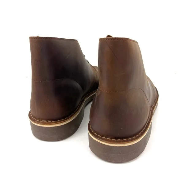 Clarks Men's Bushacre 2 Dark Brown Leather Desert Chukka Boots