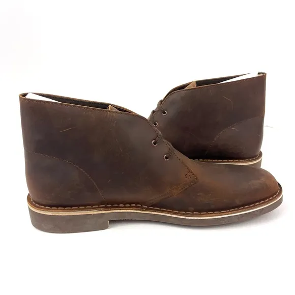 Clarks Men's Bushacre 2 Dark Brown Leather Desert Chukka Boots