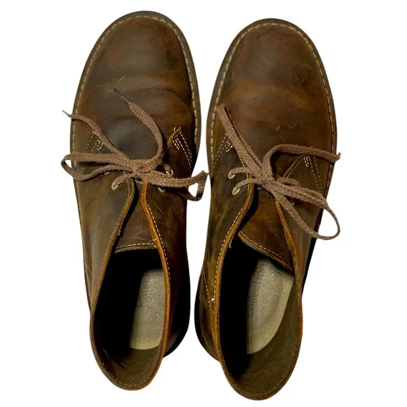 CLARKS | Men’s Dark Brown Leather Bushacre 2 Chukka Boots Size 7