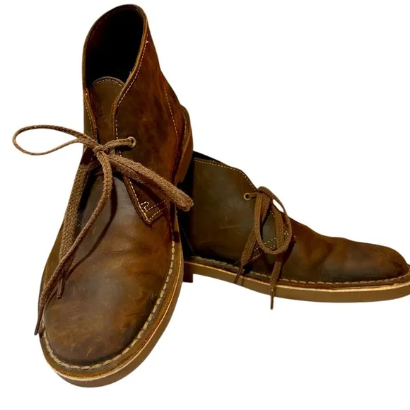 CLARKS | Men’s Dark Brown Leather Bushacre 2 Chukka Boots Size 7