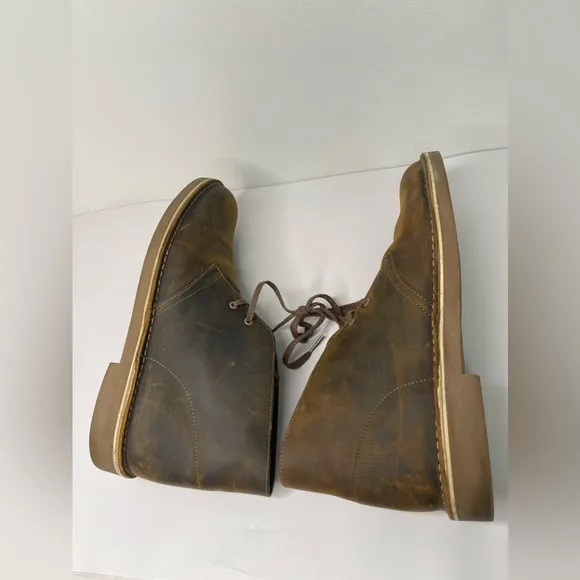 Clark’s Men’s Desert Lace Up Boots in Beeswax Leather Sz 11 Like New