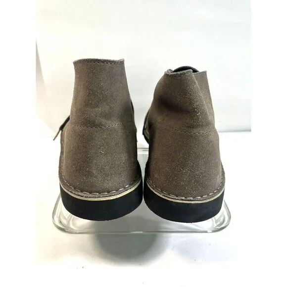 Clarks Mens Gray Suede Desert Boots Size 10.5 Chukka Lace Up
