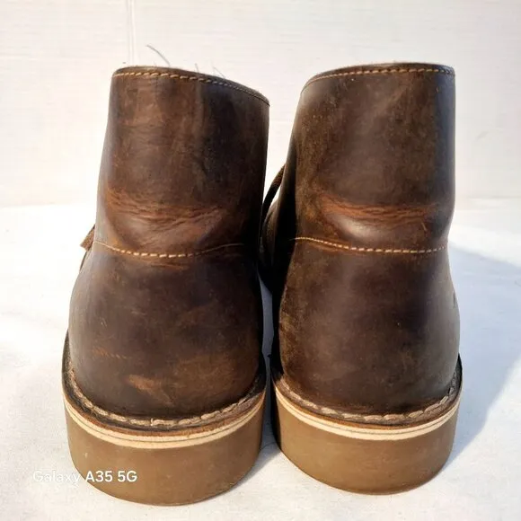 Clarks Mens Leather Desert Boots Size 13 M Brown Excellent Classic