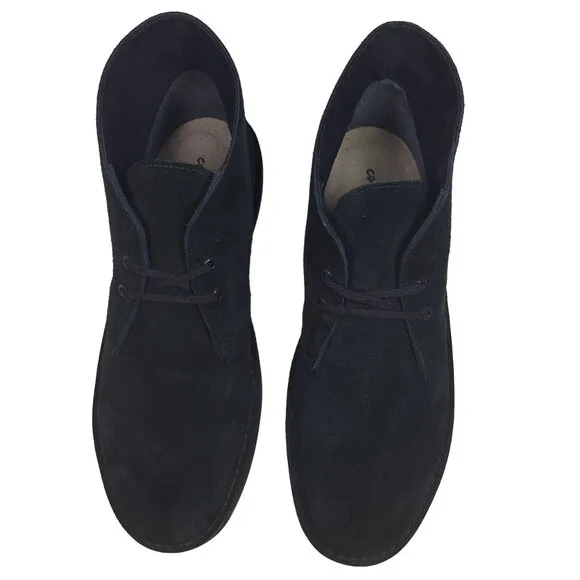 Clarks Men's NEW Black Suede Desert Boots Chukka Lace-Up Size10M
