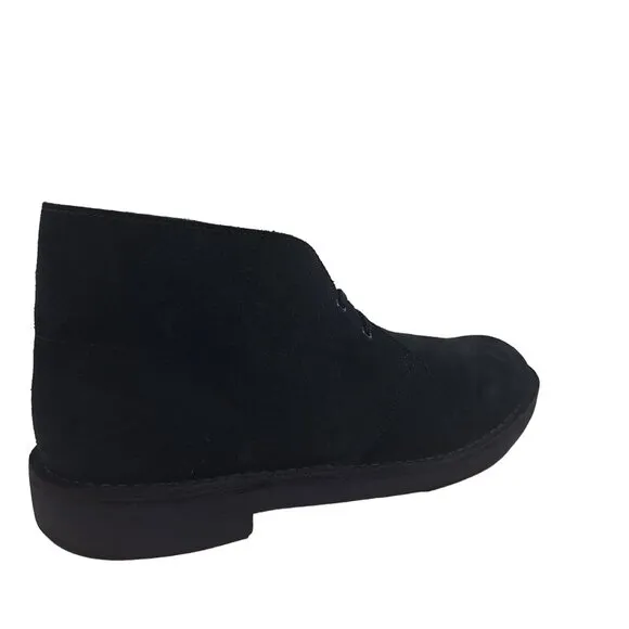 Clarks Men's NEW Black Suede Desert Boots Chukka Lace-Up Size10M