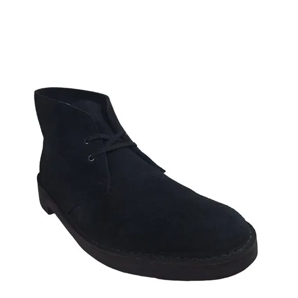 Clarks Men's NEW Black Suede Desert Boots Chukka Lace-Up Size10M