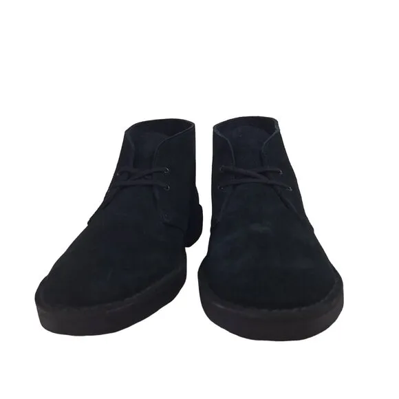 Clarks Men's NEW Black Suede Desert Boots Chukka Lace-Up Size10M