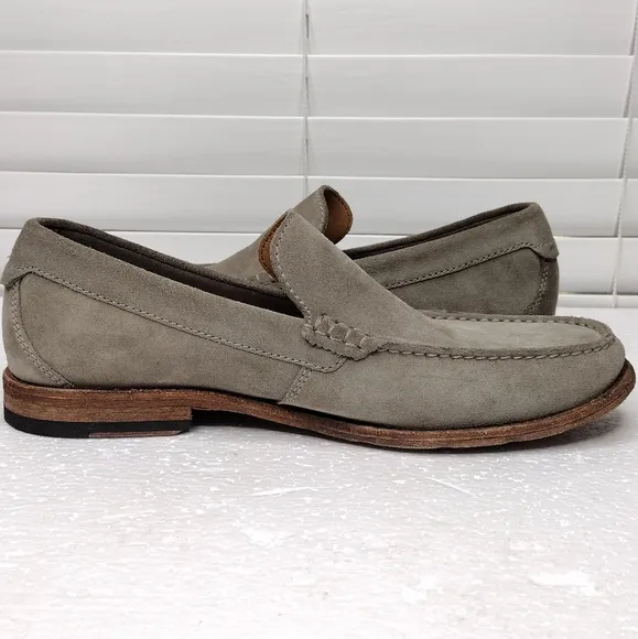 Clarks Men's Pace Barnes Sage Suede Leather Slip On Loafers