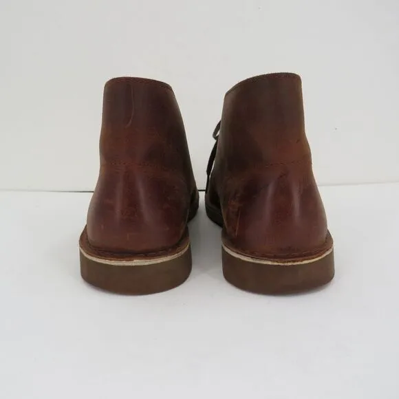 Clarks Mens Size 10M Bushacre Chukka Chestnut Brown Leather Classic Boots
