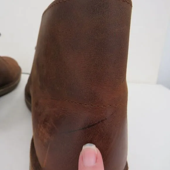 Clarks Mens Size 10M Bushacre Chukka Chestnut Brown Leather Classic Boots