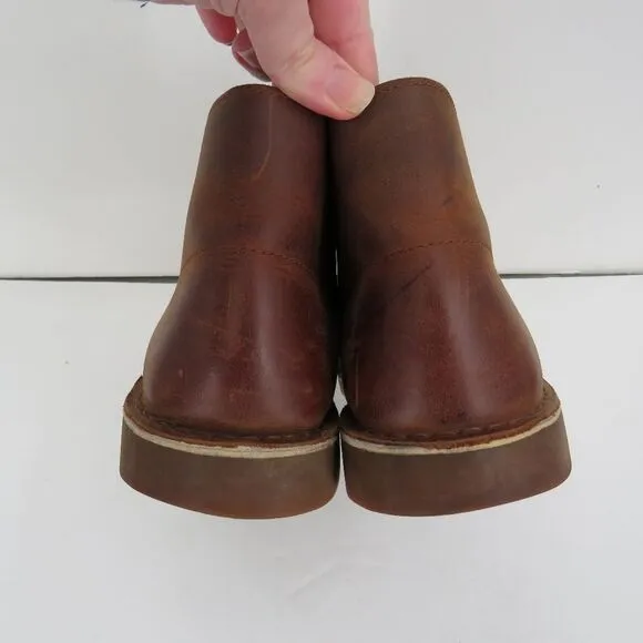 Clarks Mens Size 10M Bushacre Chukka Chestnut Brown Leather Classic Boots