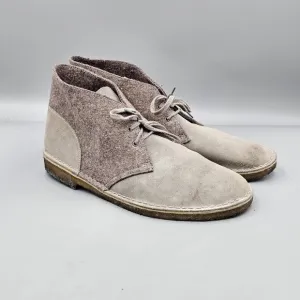 Clark’s Mens Size 13 GUC US Originals Rare Gray Suede &amp; Felt Desert Chukka Boots