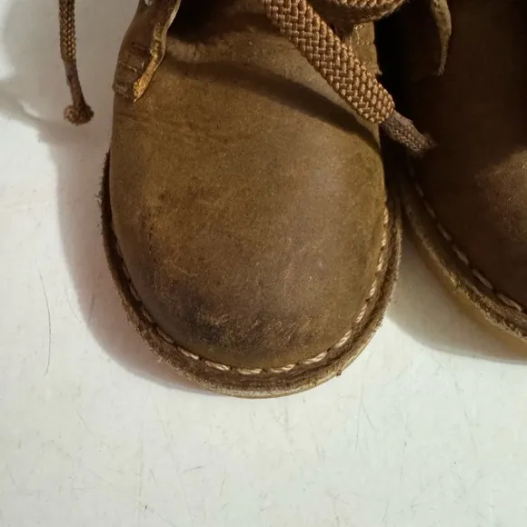 Clarks Original for Toddlers Size 6W Desert Chukka Boots Brown Leather Shoes