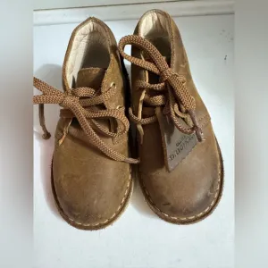 Clarks Original for Toddlers Size 6W Desert Chukka Boots Brown Leather Shoes