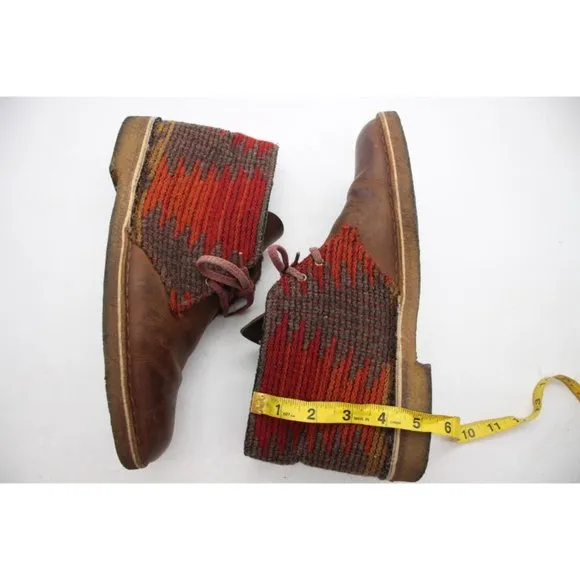 Clarks Original Woolrich Woven Wool Leather Men's Size 10 Chukka Desert Boots