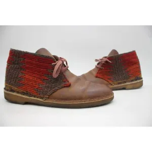 Clarks Original Woolrich Woven Wool Leather Men's Size 10 Chukka Desert Boots