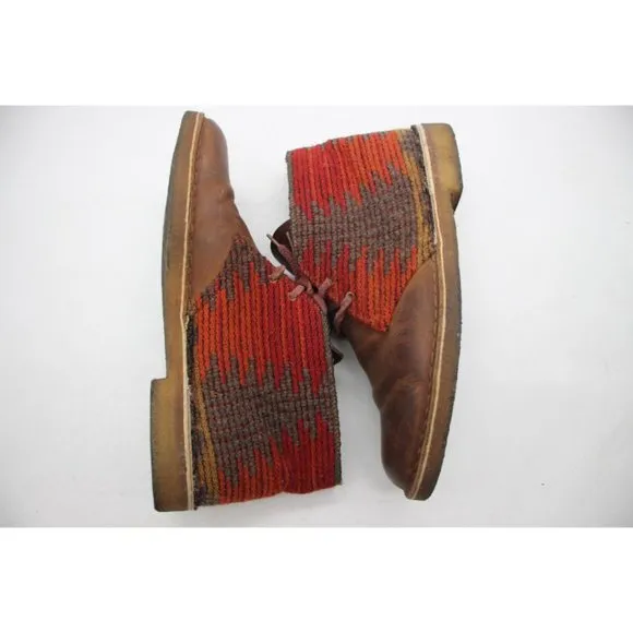 Clarks Original Woolrich Woven Wool Leather Men's Size 10 Chukka Desert Boots