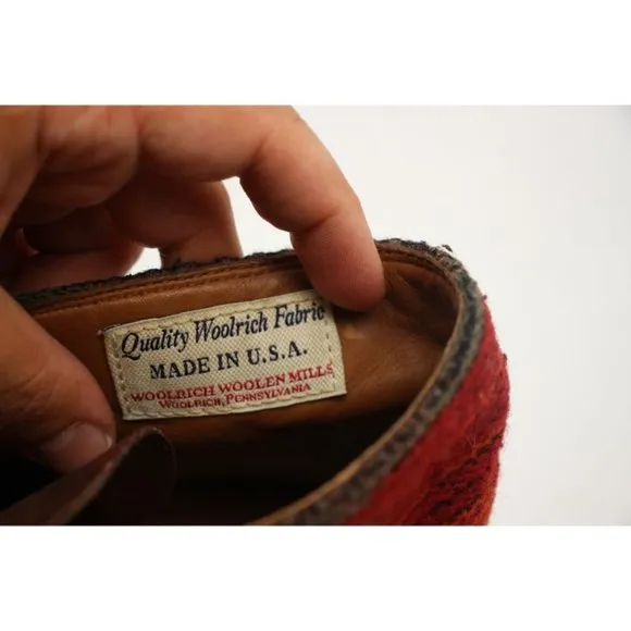 Clarks Original Woolrich Woven Wool Leather Men's Size 10 Chukka Desert Boots