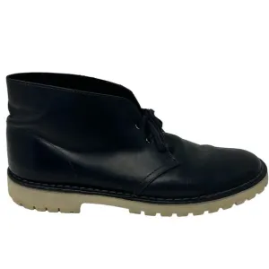 Clarks Originals Desert Boots Mens Size 11 Black Leather Casual Ankle Shoes