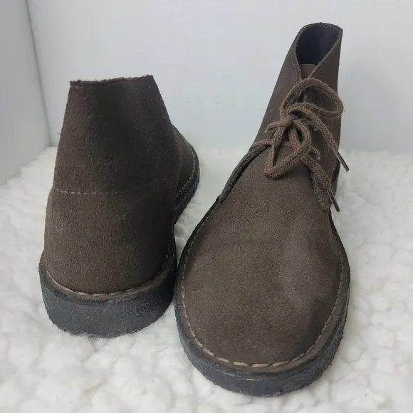 Clarks Originals Desert Boots Mens Size 11.5 Suede Brown Ankle Lace Up Boots